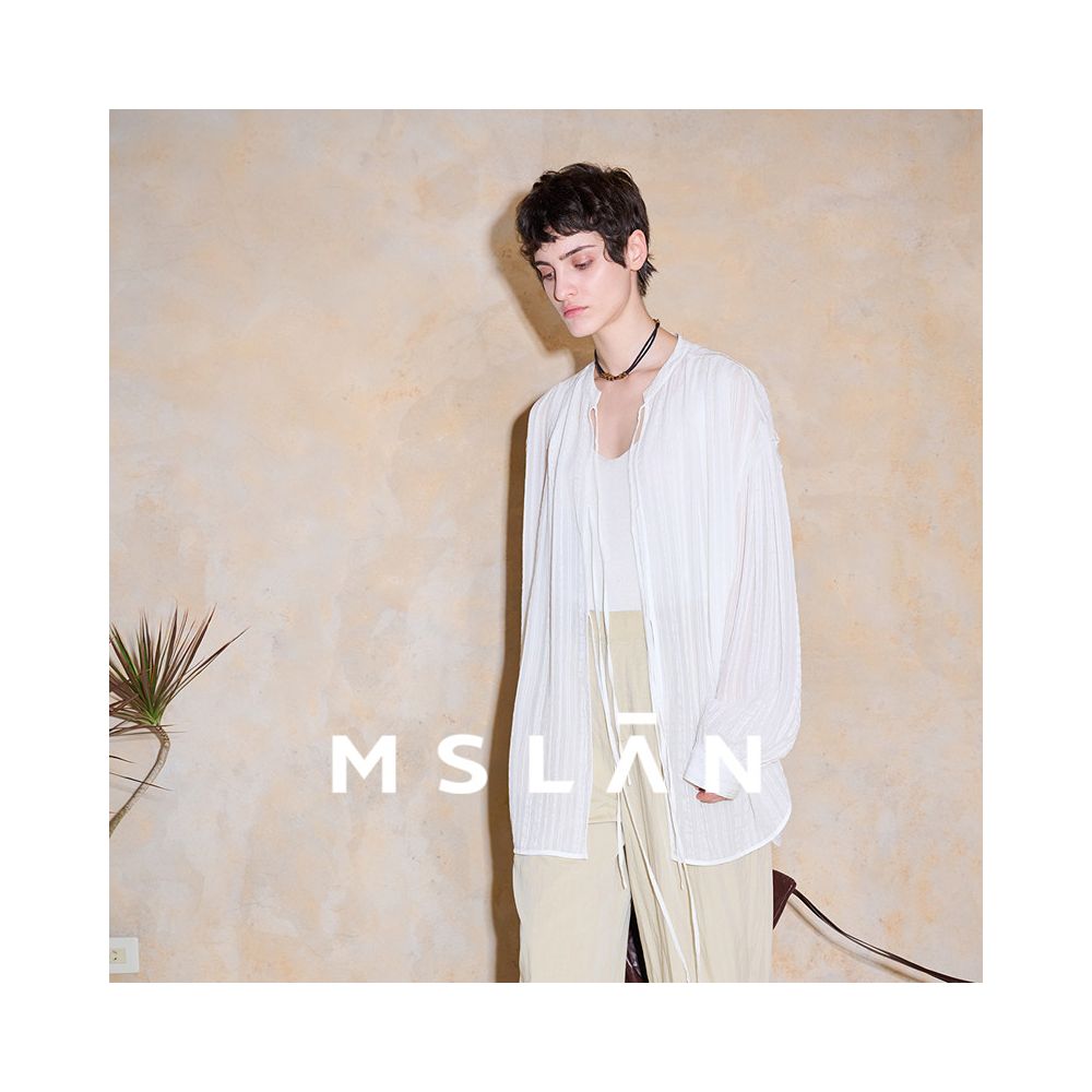 MSLAN Mall Same Style 2025 Summer New Loose Front Strap Loose Feel Shirt MGBN215 image 5