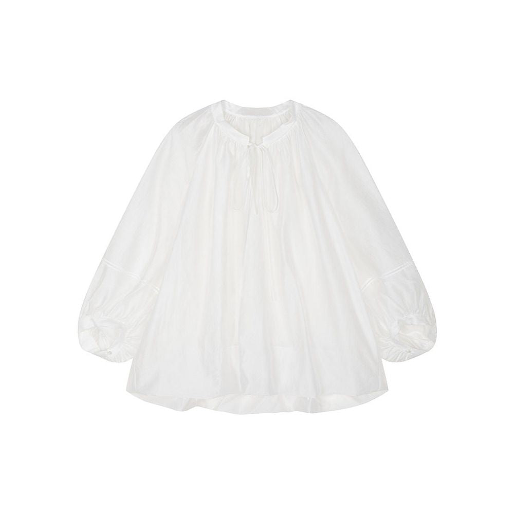 LESS Xia Huan Bao Lai Saier loose A line shoulder sleeves with seven inch sleeves casual shirt for women 2P6212180 image 5