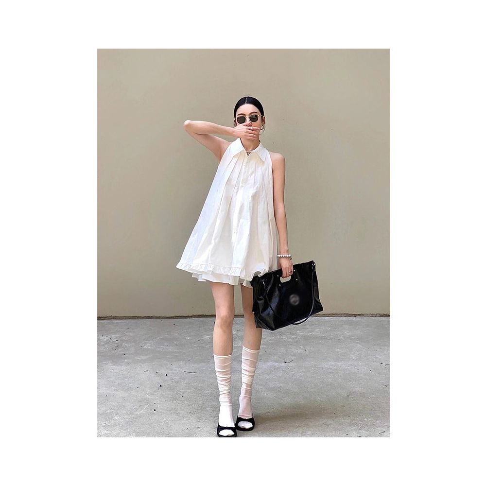 qipao mini dress ASAYA6912 – Soleil Swing 🤍☀️🕊️ – ASAYA & Chinese Fashion Store offering a stylish option Fall Outfits with Dresses Polka Dots Color:gunmetal