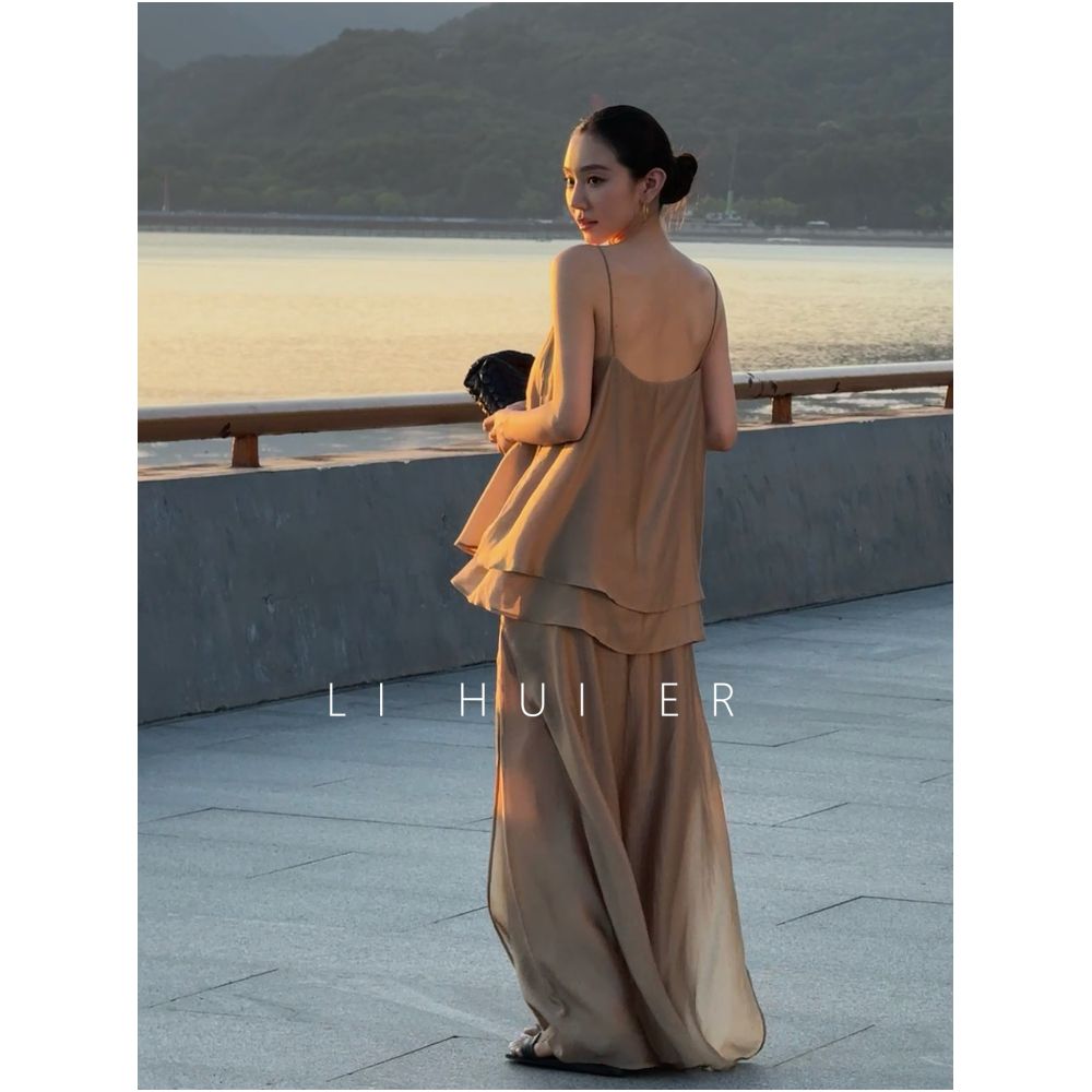 LiHuiEr s Amber Twilight A sophisticated unique sleeveless tank top with a sophisticated mature style image 2