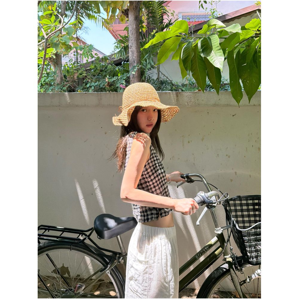 2ND STUDIOS Korean Style Plaid Vest and White Casual Pants Two Piece Set New Summer 2026 for Women image 2