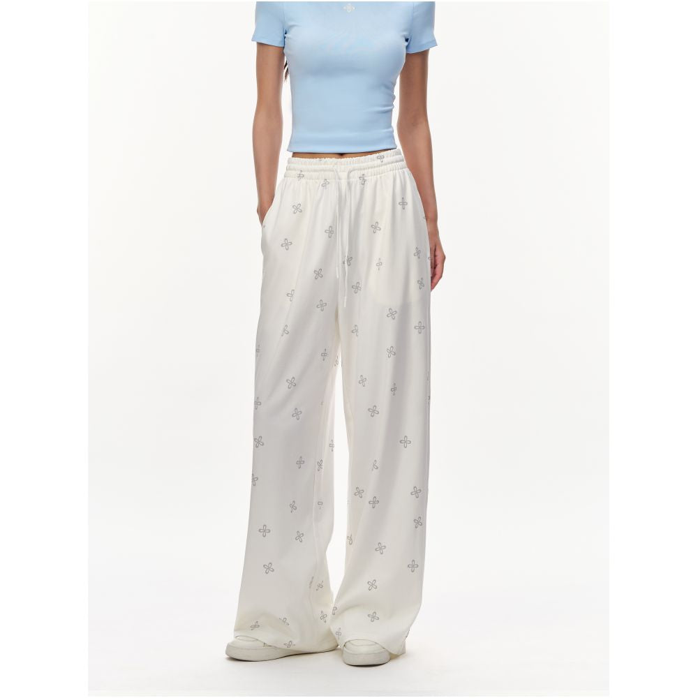 CLIMAX VISION Lyocell Cool Cross Pattern Summer Trousers for Women Lightweight Loose Straight Leg Slim Fit image 4