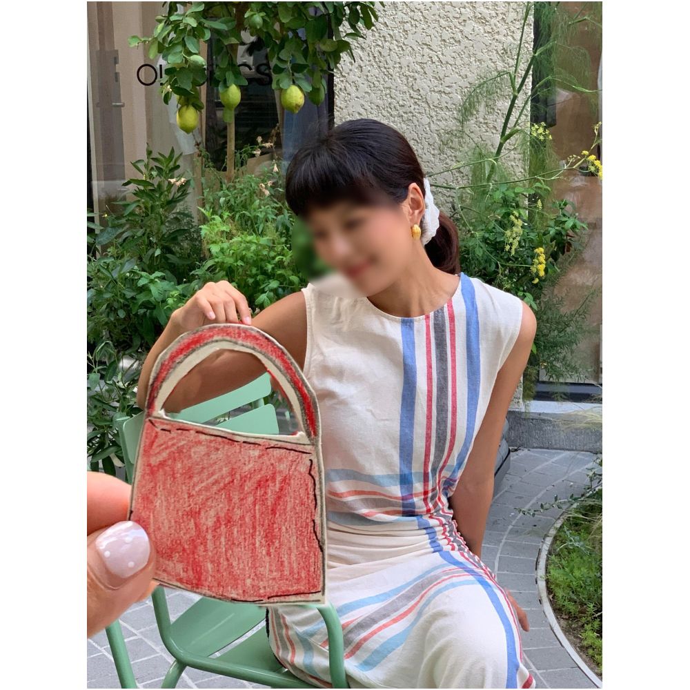 French retro blue plaid sleeveless vest dress old fashioned side slit cotton linen vacation dress for women summer image 2