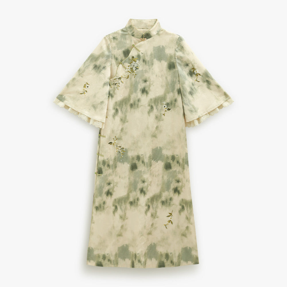 July Evening Original Grass Roaming Improvement Cheongsam for Women 2024 Summer New Style Republican Style New Chinese Style Dress image 13
