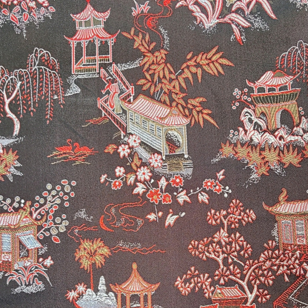 Feiyi Tangdong silk woven brocade fragrant cloud yarn versatile stand collar women retro Chinese style loose buckle clip cotton horse clip women image 37