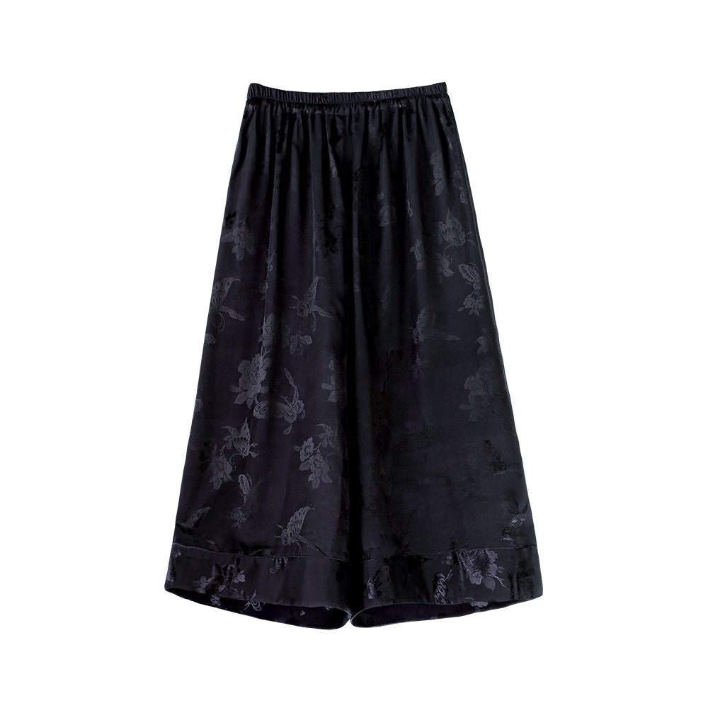 Ink Butterfly One City Style Plush Spring and Autumn Chinese Retro Jacquard Satin Wide Leg Pants Casual Versatile Loose Straight Tube image 11