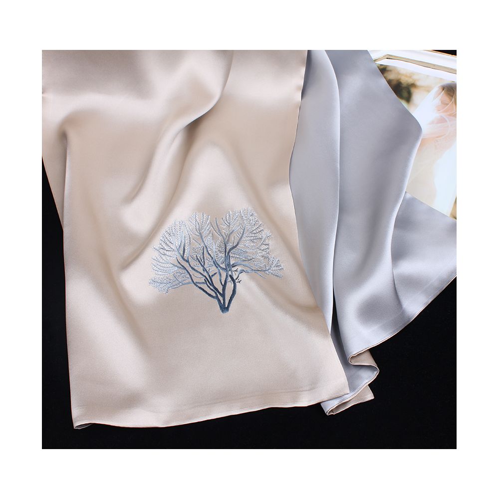Embroidered mulberry silk long scarf middle aged men and women s silk scarf embroidered Suzhou silk Suzhou embroidery special souvenir image 97