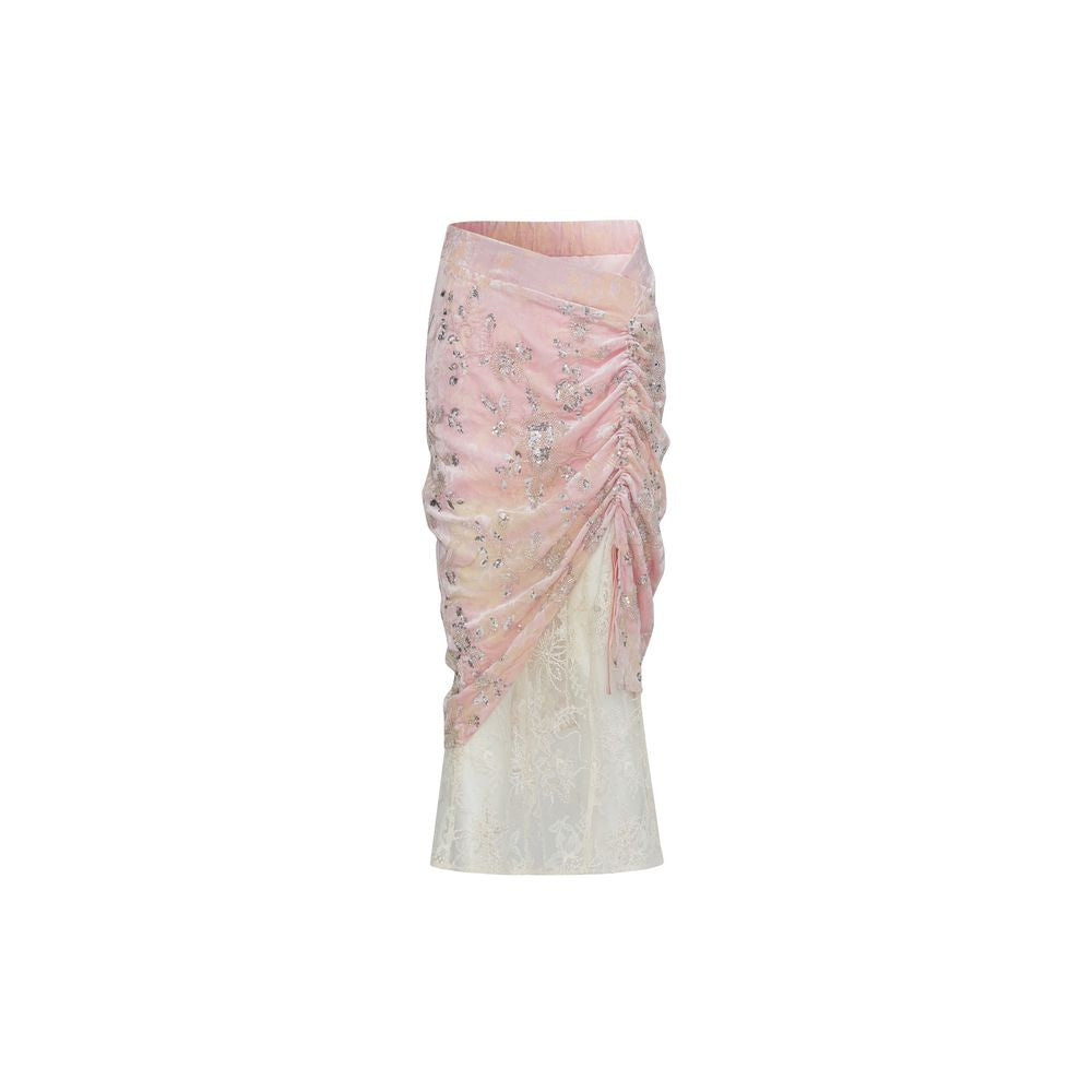 Huang Ling s Same Style Secret Fan 2025 Autumn New Collection Cloud Yao Realm Pearl White Versatile Lotus Leaf Collar Shirt image 10