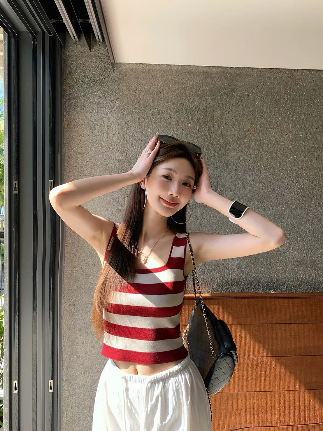 ASAYA7476 – Riviera Stripe Knit Tank 🌴🍒