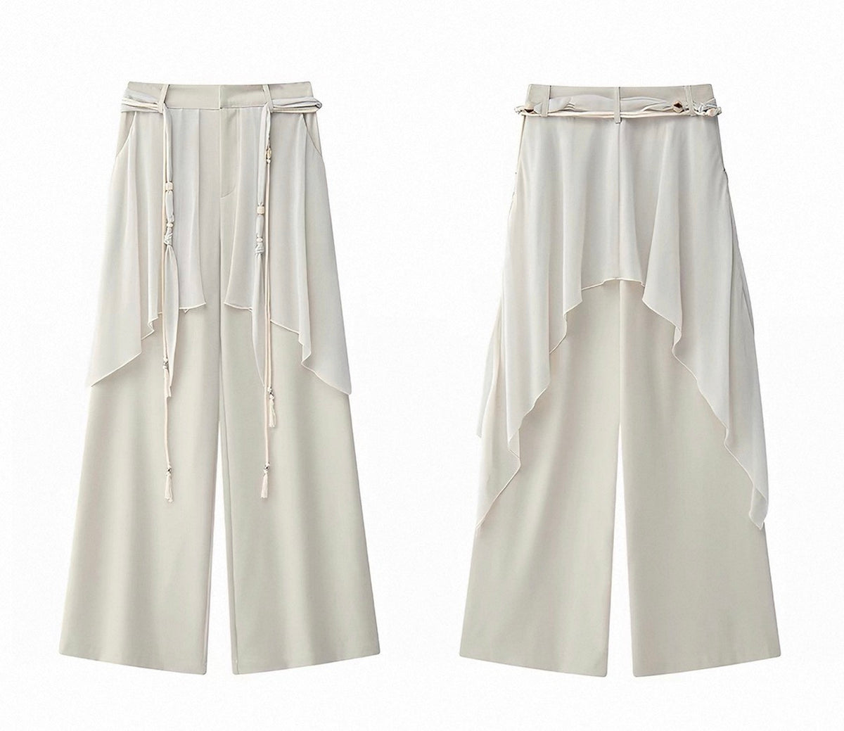 ASAYA7512 – Ethereal Layered Flow Pants 🤍✨