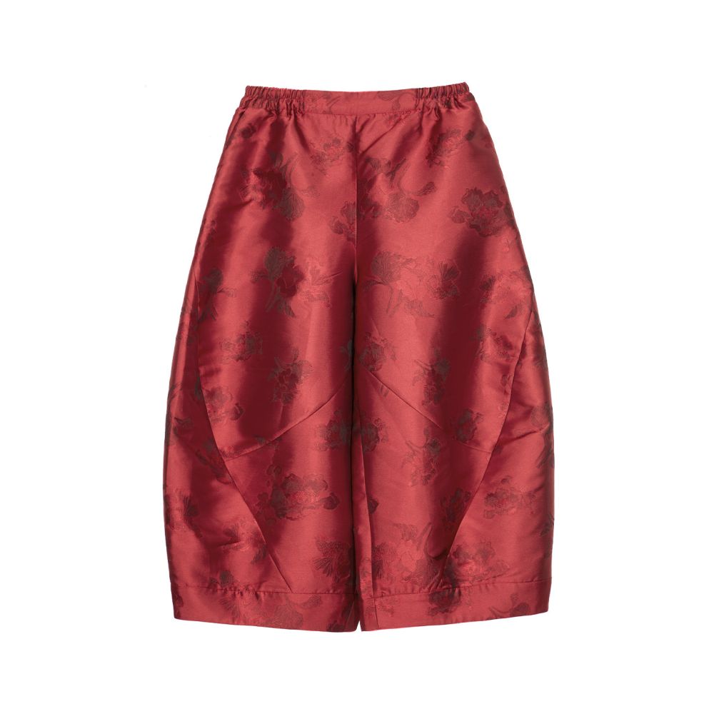 Three color Jiqiu Gu er Yuzhi casual pants classic flower bud dark pattern jacquard 2025 autumn new style Chinese retro image 5