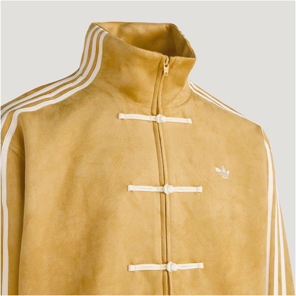 Adidas Adidas official authentic clover men s and women s standing collar long sleeved loose casual jacket KT3851 image 4