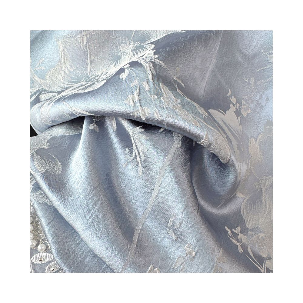 New Chinese style silk jacquard casual jacket women s original design round neck retro buckle loose slimming Chinese style shirt image 3