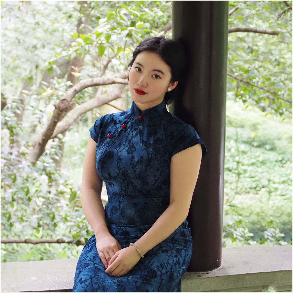 Jiangnan catkins Large size cheongsam fat mm slimming and covering belly new Chinese style improved dress slightly overweight daily short sleeved temperament image 0