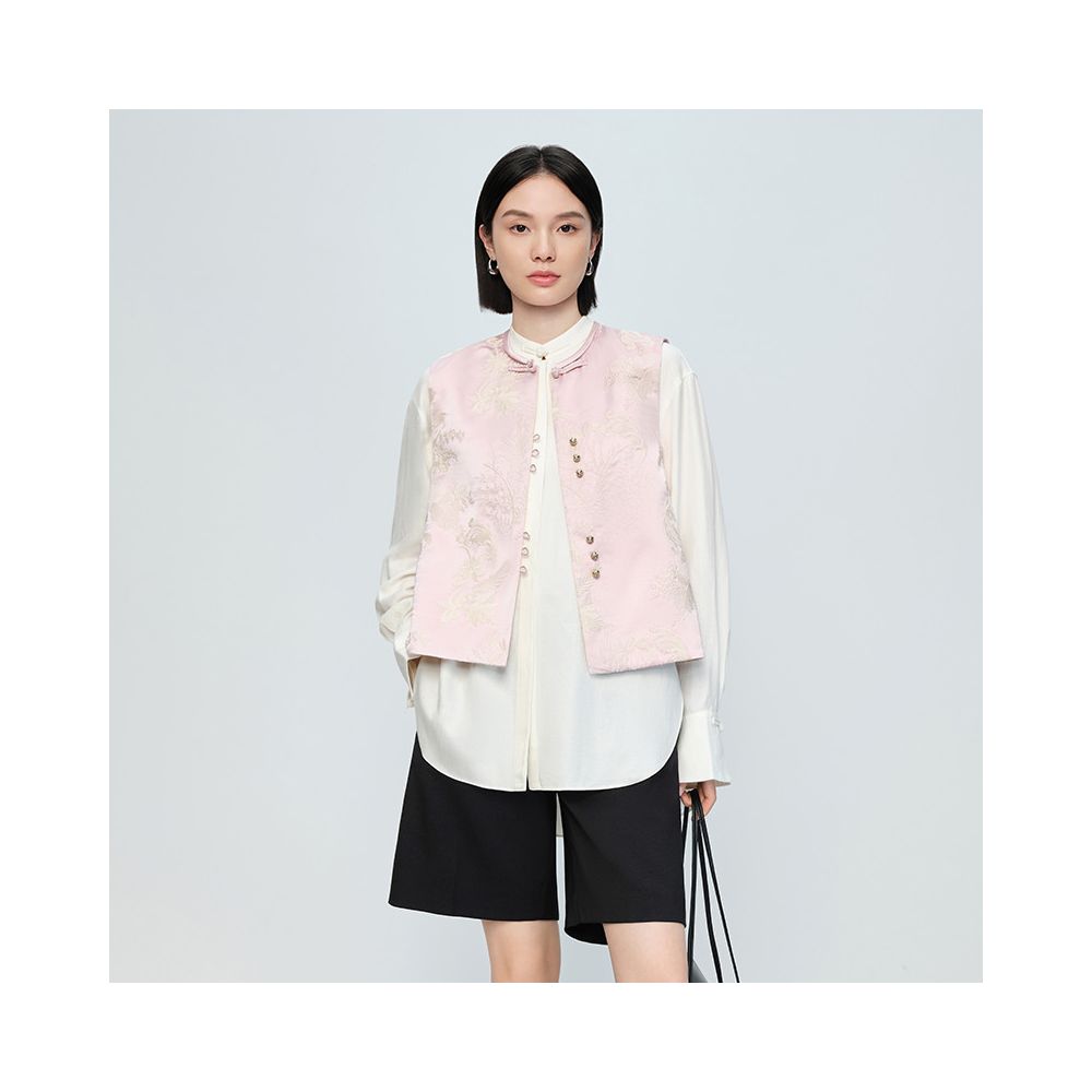 ASAYA5905 – Blush Phoenix Embroidered Vest 🌸🕊️