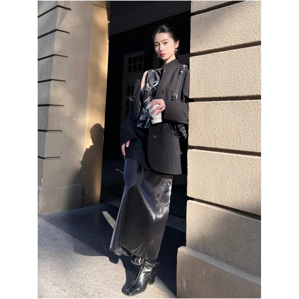 New Chinese style retro sleeveless vest vest vest women s summer outerwear tight fitting heavy industry bamboo print stand up collar top image 1