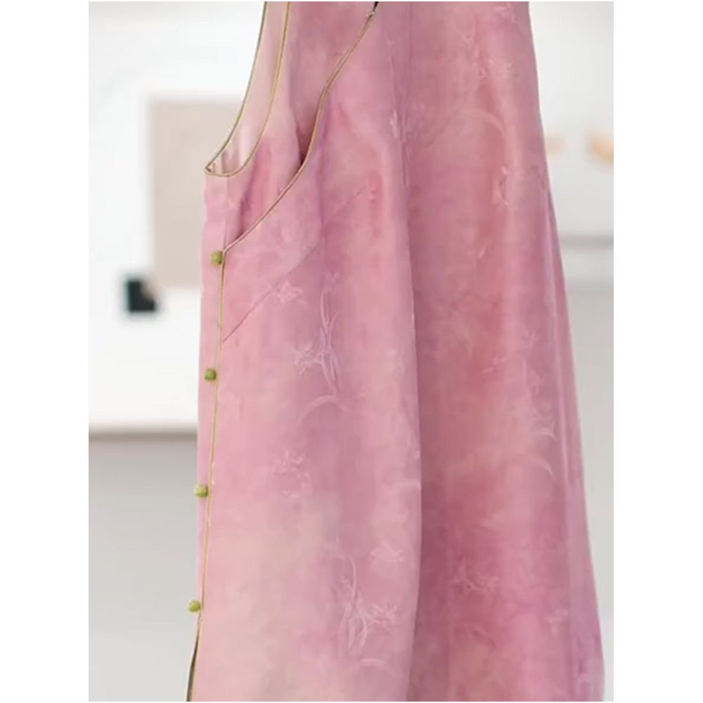 In stock Light luxury new Chinese style pink dress for children s summer 2025 new style popular and explosive this year image 4