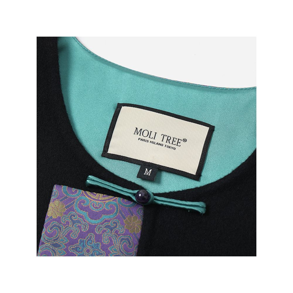 WWT08140 Coat Comes with 30 Cashmere 70 Wool Splicing 38 MM Four in One Ruyi Song Jin Vest image 2