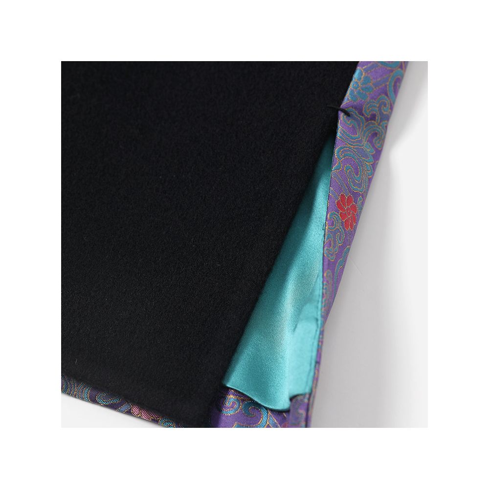 WWT08140 Coat Comes with 30 Cashmere 70 Wool Splicing 38 MM Four in One Ruyi Song Jin Vest image 3