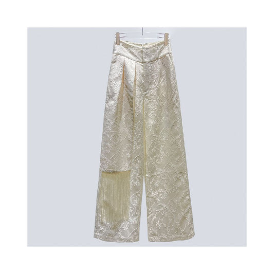 ASAYA5956 – Heritage Noir Jacquard Trousers 🖤✨