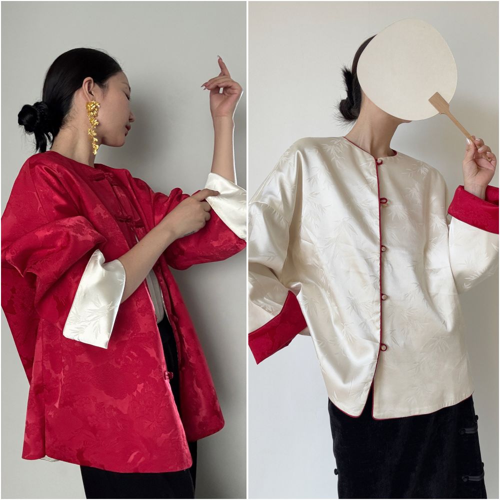 ASAYA5969 – Regal Bloom Jacquard Jacket ❤️🌺