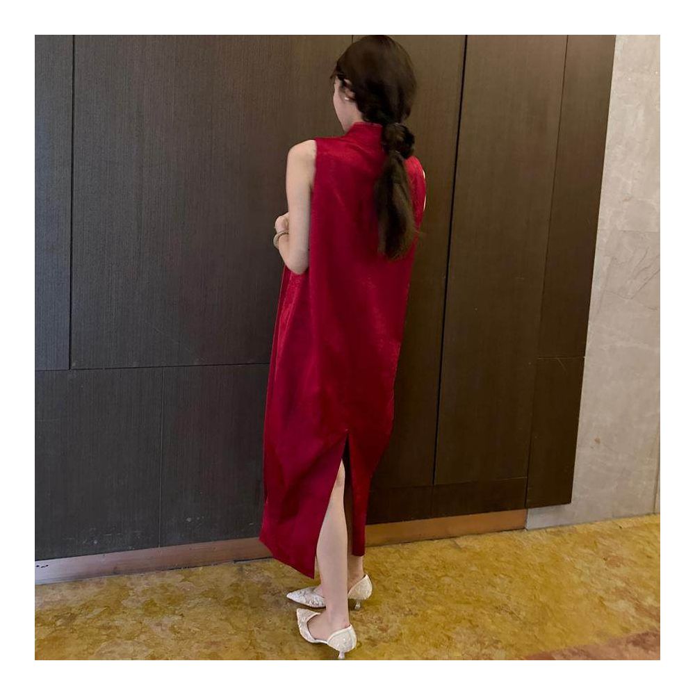 Improved cheongsam women s wedding engagement dress light luxury niche high end toast bride s new Chinese style foreign style dress image 4