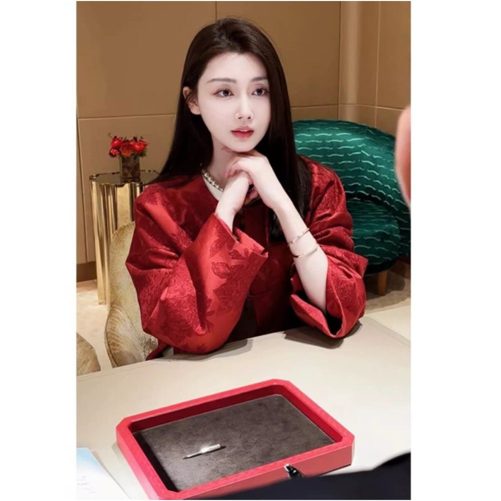 New Year s Battle Robe Red New Chinese Coat 2026 New Retro Chinese Style Jacquard Buckle Top image 1