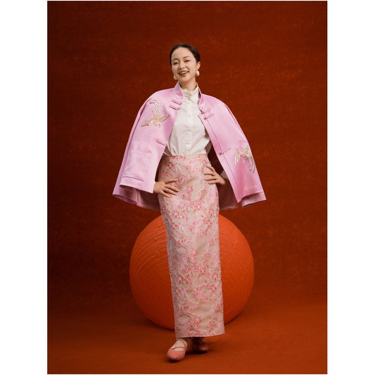 ASAYA5996 – Peony Heritage Embroidered Skirt 🌸✨