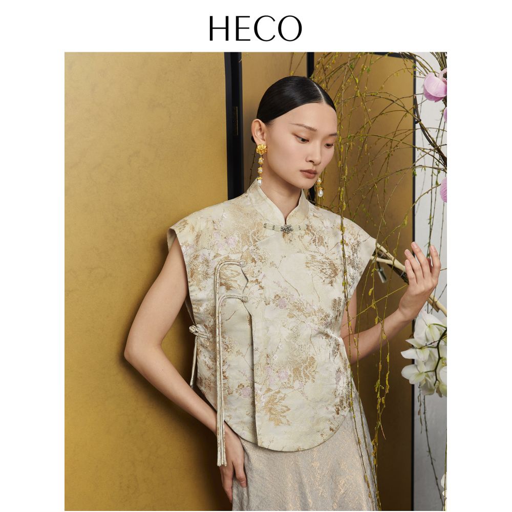 ASAYA6016 – Heritage Bloom Brocade Vest 🌸✨