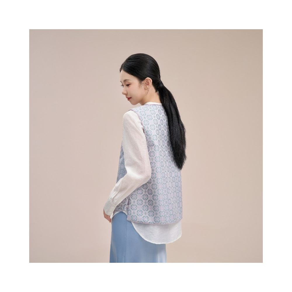 Oriental Selection New Chinese style Apricot Rain Women s Vest Women s Wear High end Popular Chinese Style Early Autumn Dressing Autumn Clothes image 4