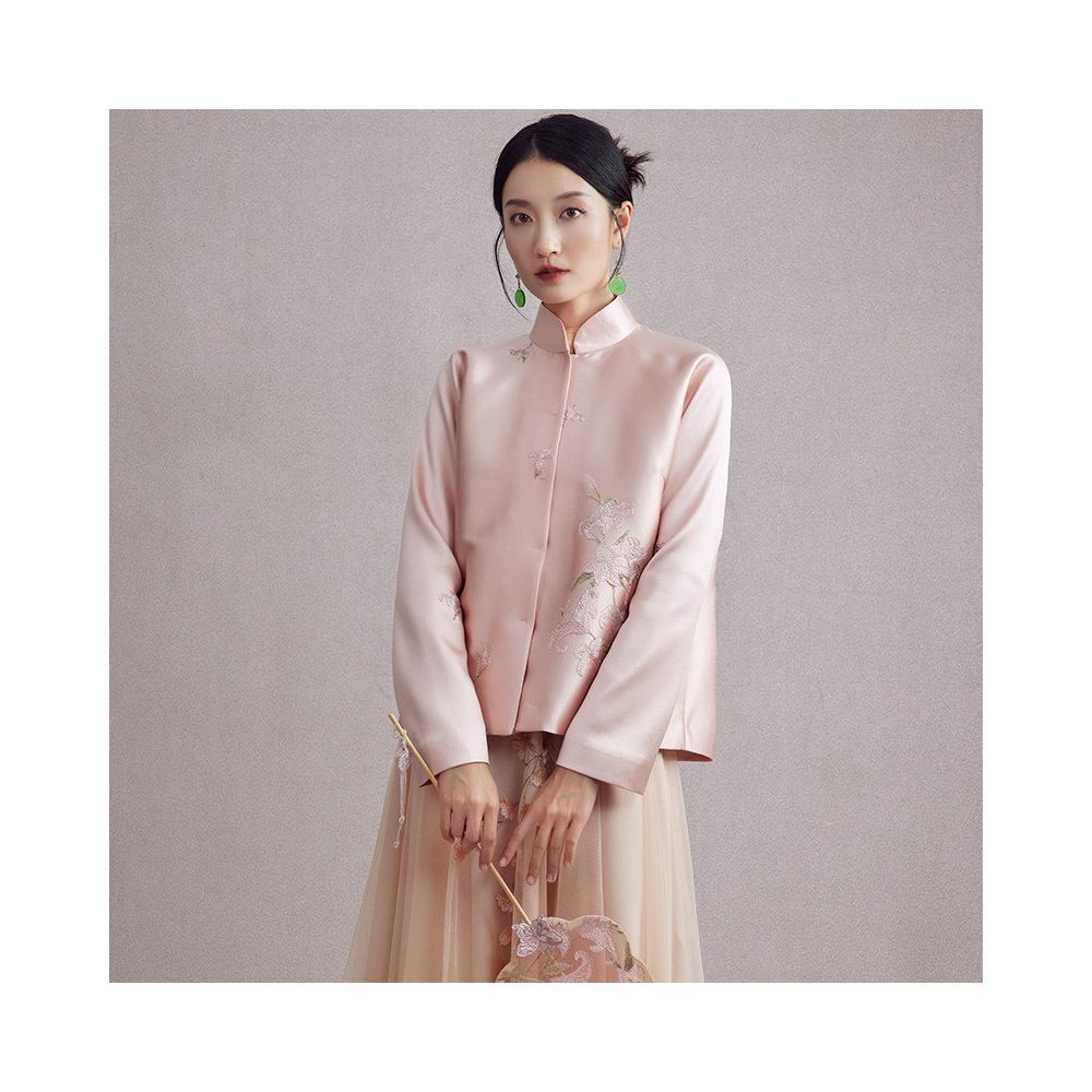 ASAYA6083 – Blush Serenity Mandarin Jacket 🌸✨