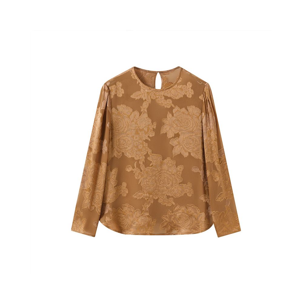 ASAYA6089 – Peony Sheer Elegance Blouse 🌿✨