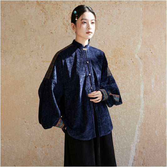 ASAYA6105 – Imperial Blue Heritage Blouse 💙✨