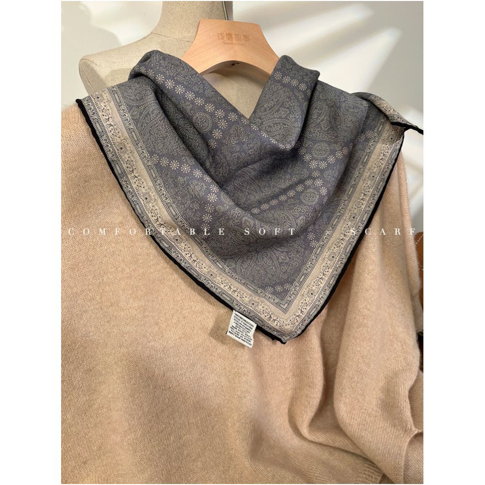 ASAYA6164 – Heritage Paisley Silk Wool Scarf 🖤🧣