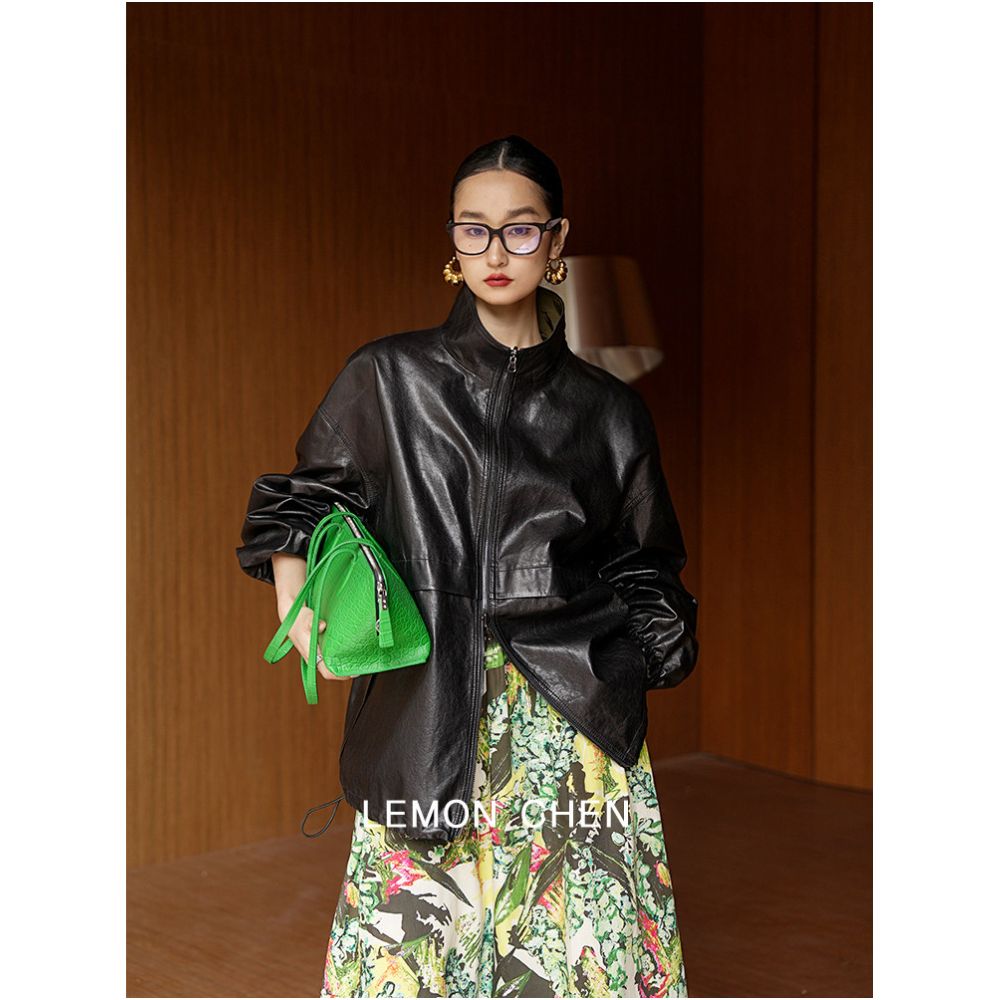 LemonChen Spring Shining Furious Promotion Green Jungle Printed High Count Cotton Comfortable and Elegant Medium length Umbrella Skirt Half Skirt image 1