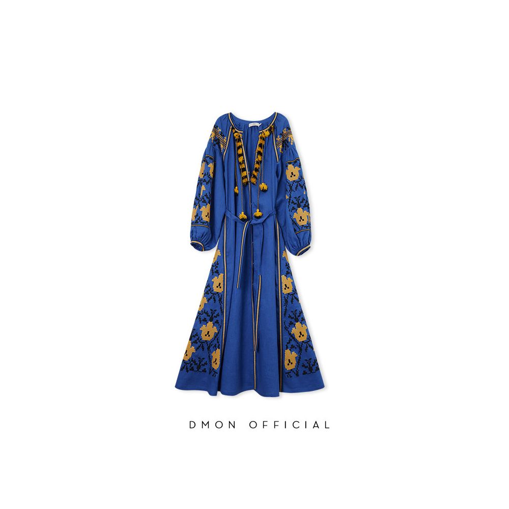 ASAYA6270 – Nomad Linen Embroidered Set 🏜️🖤