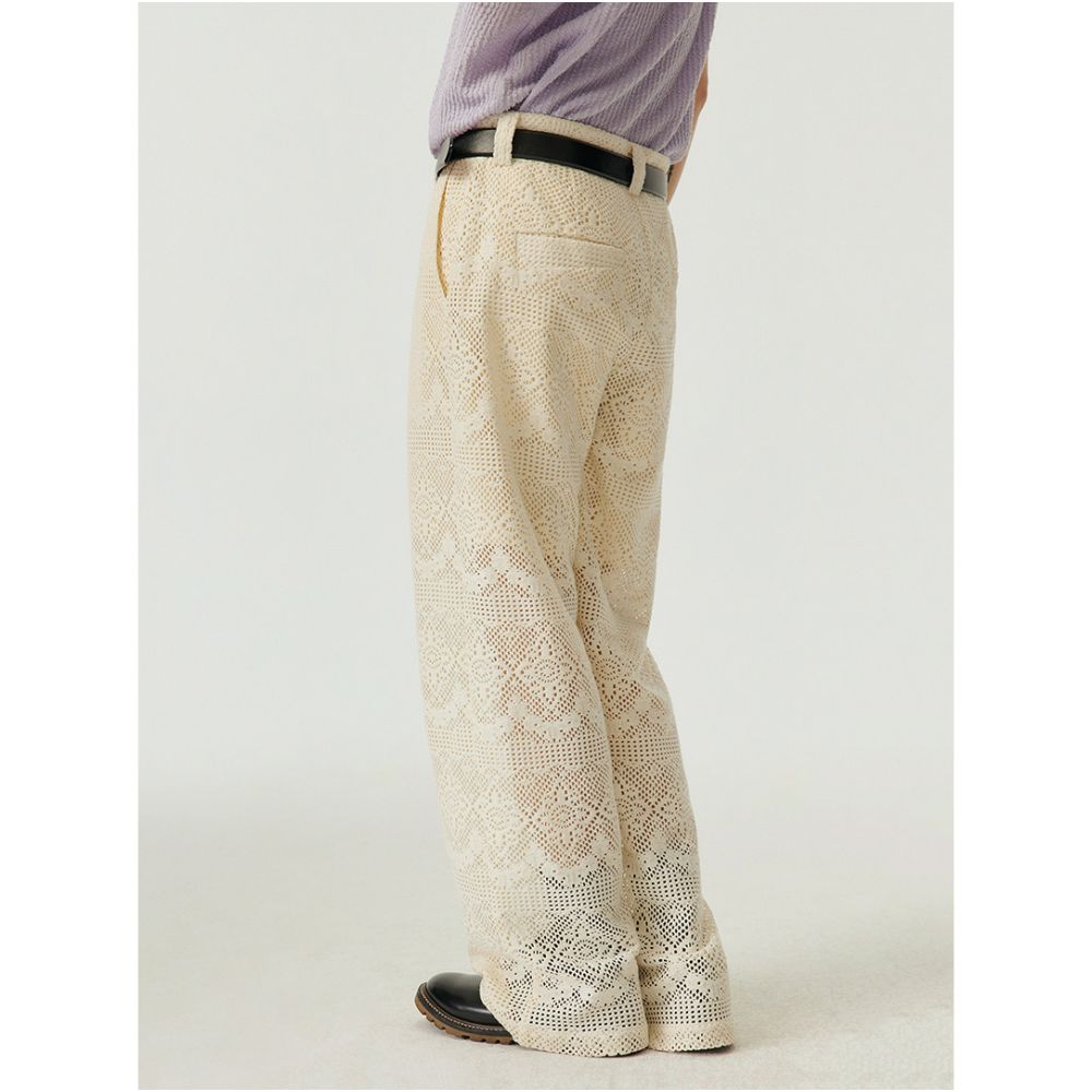 Youthful and energetic wind cotton blend breathable casual pants loose straight leg mid waist casual pants available in beige and black image 3