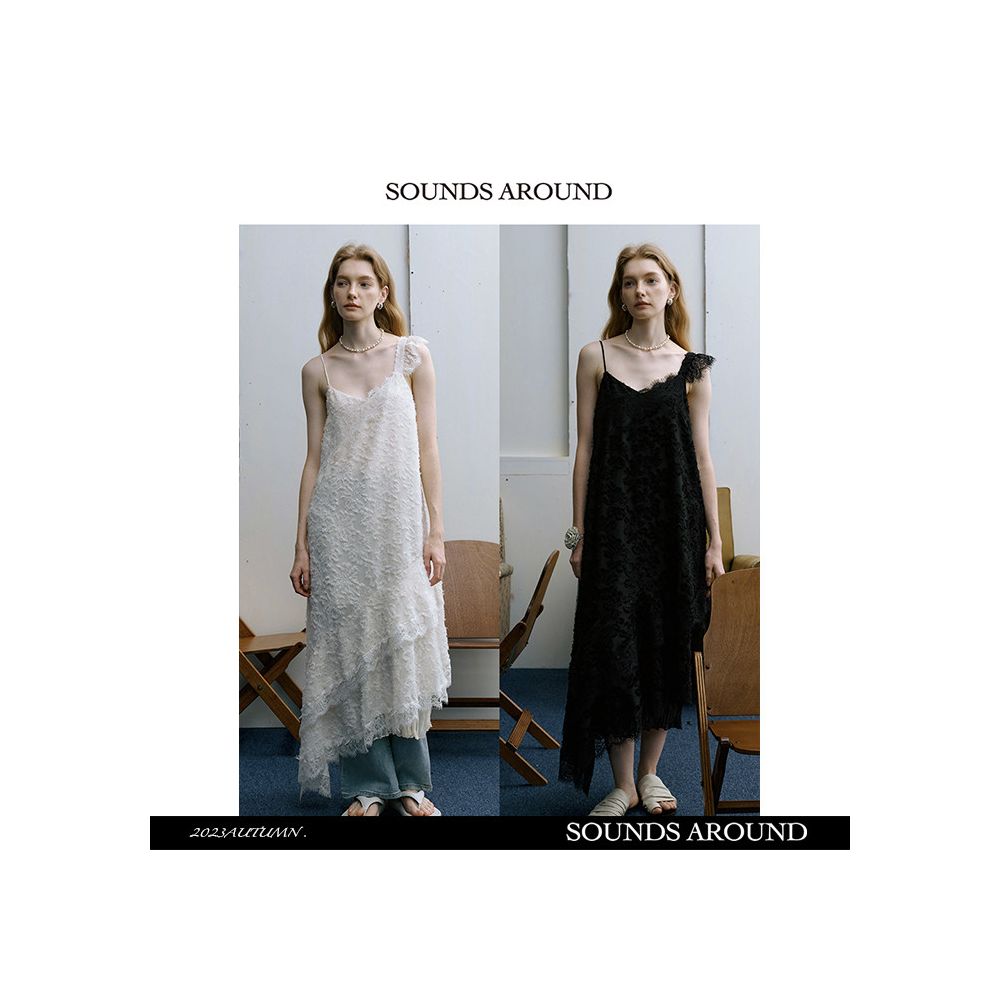 2025SOUNDS AROUND Multi layer Lace Wrinkled Dress Prosperous jumpsuit image 1
