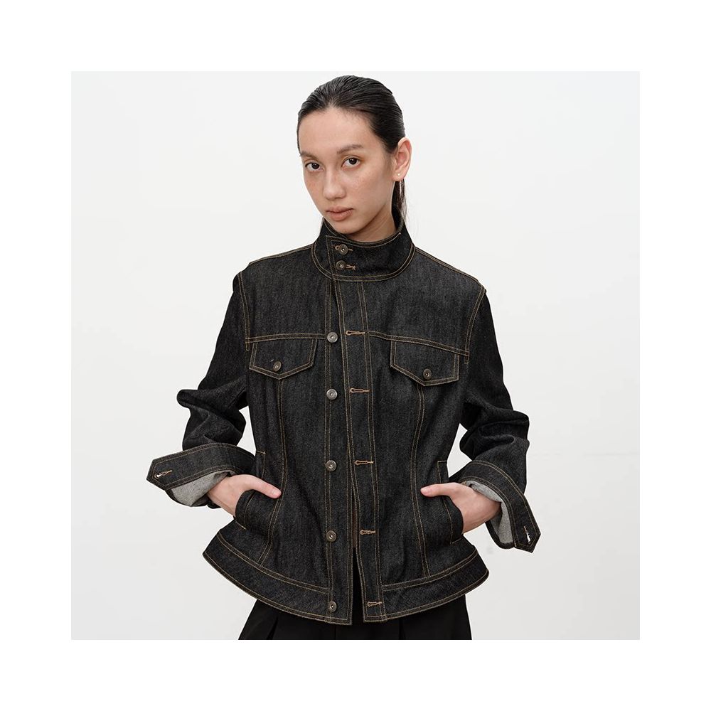 ASAYA6299 – Structured Dark Denim Jacket 🖤🧥