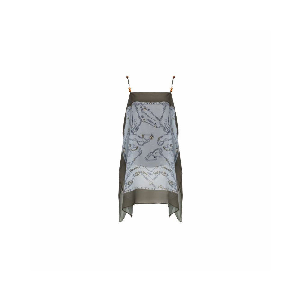 ASAYA6305 – Silk Scarf Mini Dress & Tote Set 🖤✨