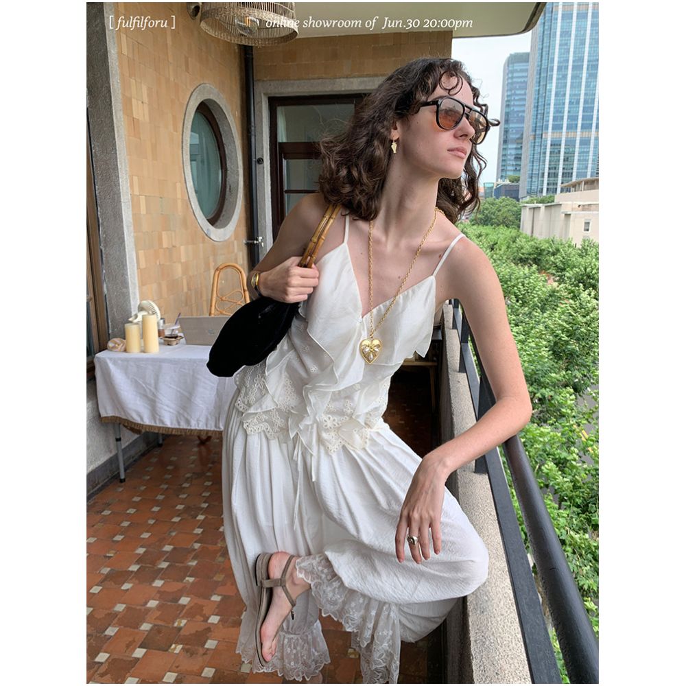 FFU Women s Summer New Style Dress with Heavy Embroidery Multi layered Fashionable Camisole Top image 1