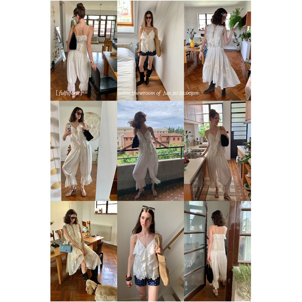 FFU Women s Summer New Style Dress with Heavy Embroidery Multi layered Fashionable Camisole Top image 3