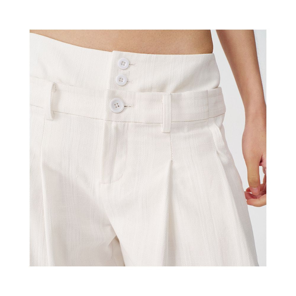 JCAESAR PLEATED PANTS Double Waist Front Insert Bag Folded Pants Women s Casual Wide Legs Laziness image 4