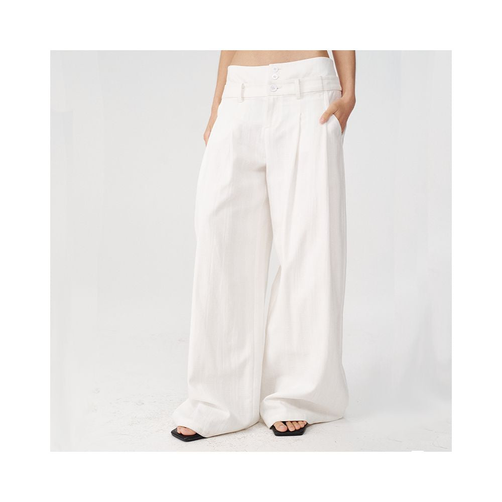 ASAYA6327 – Tailored Ease Wide-Leg Pants 🖤🤍