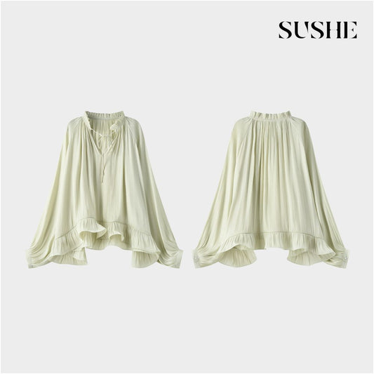 ASAYA6371 – Soft Muse Chiffon Blouse 🤍🌿✨
