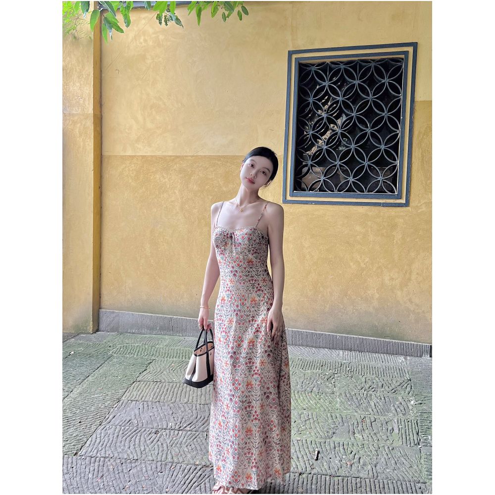 FPOH French Tea Break Floral Print Sundress 2026 Absolutely gorgeous dress especially beautiful fitted waist dress image 3