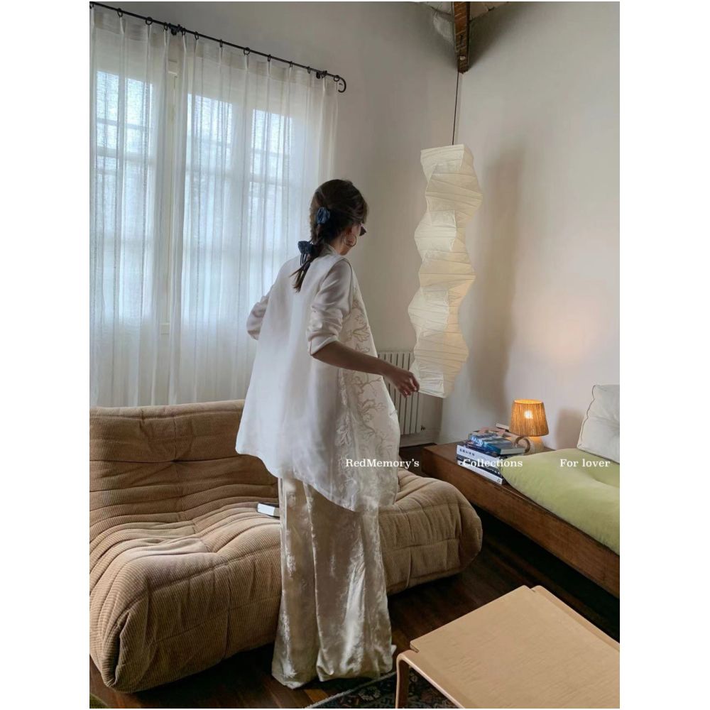 Stylish New Store REDMEMORY Handmade Workshop Heavy duty Oriental Embroidery Silk Organza Long New Chinese Style Vest image 1