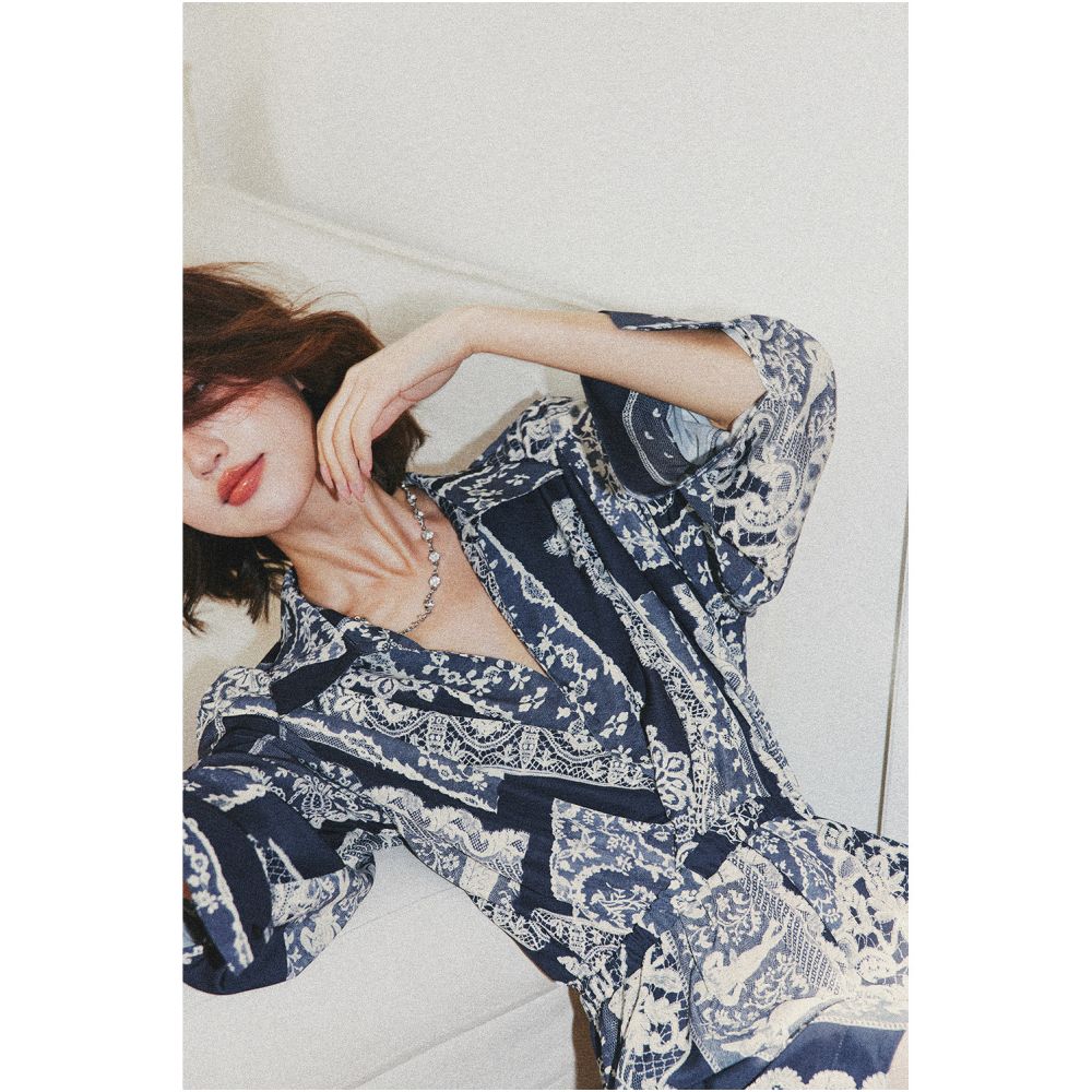 Rosebanks help Who wears lace like that Relaxed effortlessly chic blogger style workwear shirt jumpsuit shorts image 0