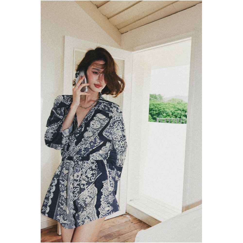 Rosebanks help Who wears lace like that Relaxed effortlessly chic blogger style workwear shirt jumpsuit shorts image 2