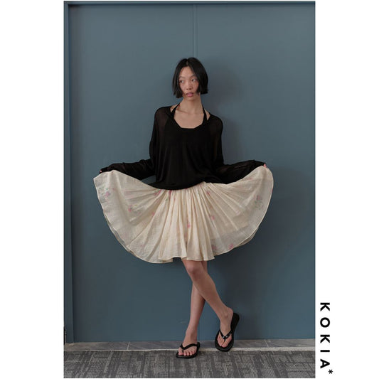 ASAYA6488 – Soft Bloom Pleated Skirt 🌸🕊️